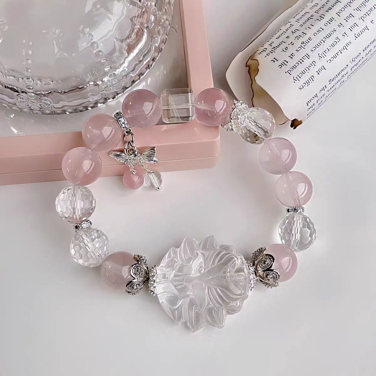 Pink crystal bracelet