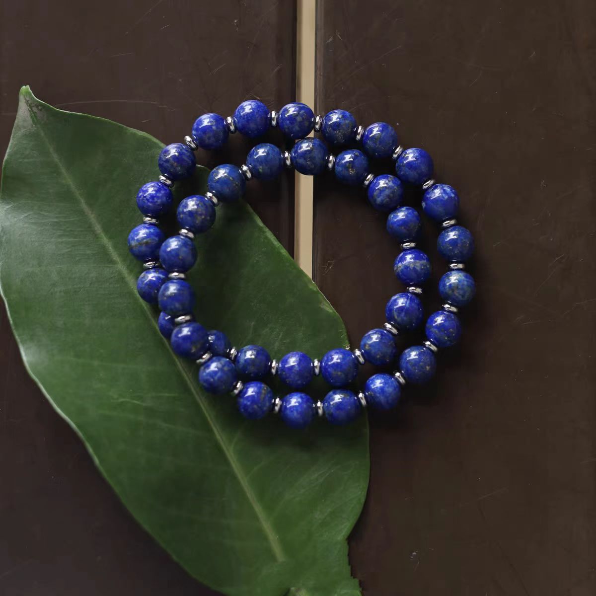 Lapis Lazuli Double Strand Healing Bracelet – Truth, Wisdom & Protection