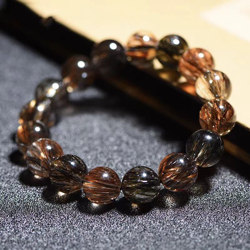 Natural Black Golden Super Seven Bracelet
