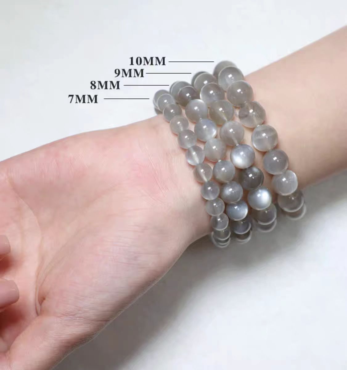 White Moon Cat's Eye Crystal Healing Bracelet – Calming & Intuition Enhancer