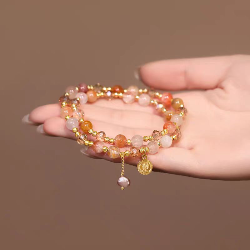 Delicate Dual-Layer Crystal Bracelet