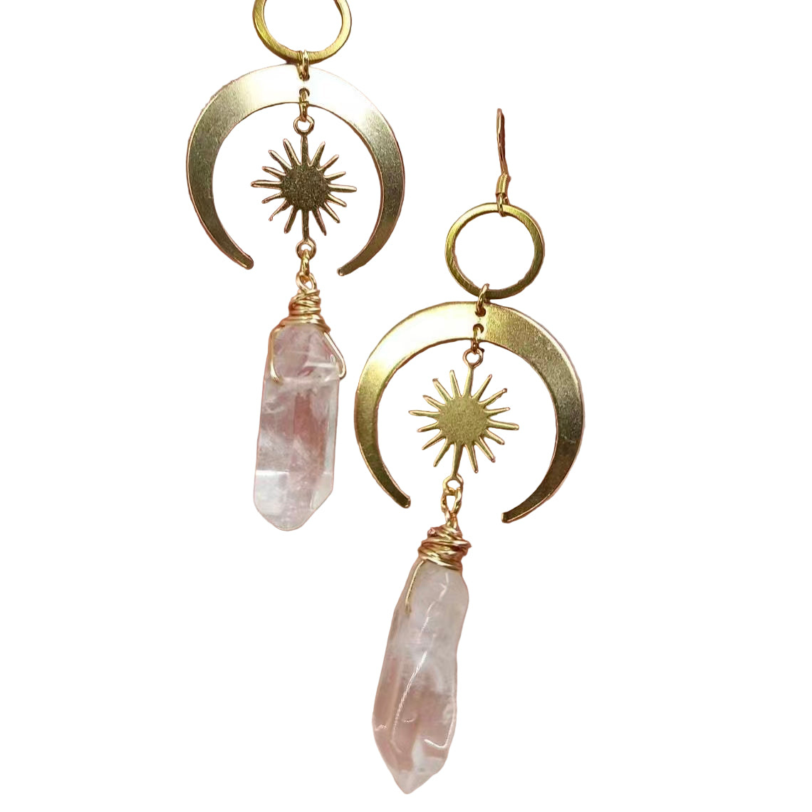 Moonlight Radiance Earrings | Healing Quartz & Lunar Energy 🌙