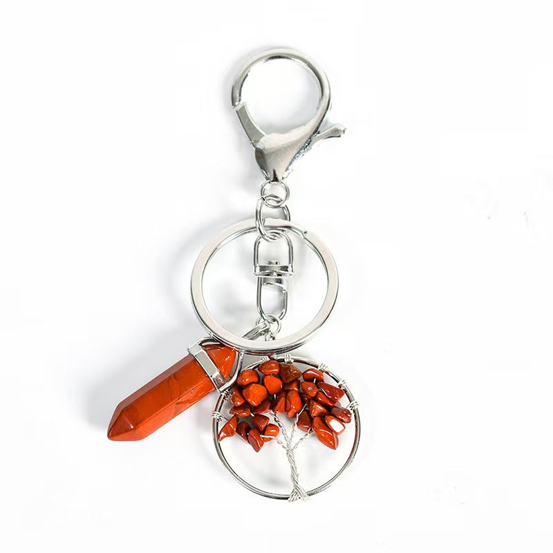 Red Jasper Tree of Life Keychain