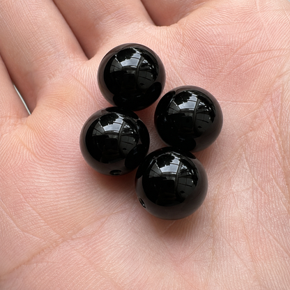 Natural Obsidian Beads: Golden, Silver & Black Sheen | DIY Accent Beads | SoulstoneHouse