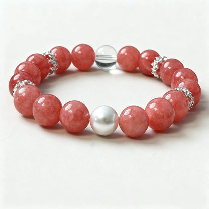 Rhodochrosite Crystal Bracelet