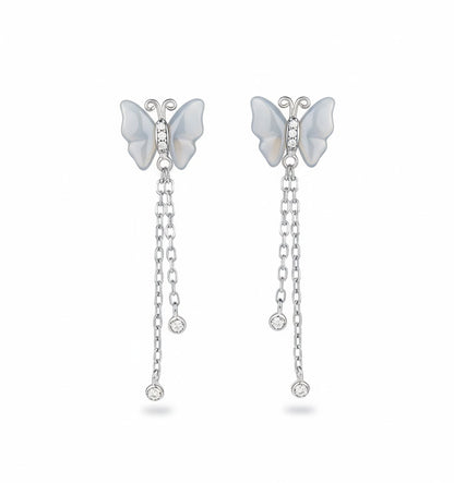 Rose Quartz Crystal Drop Earrings
