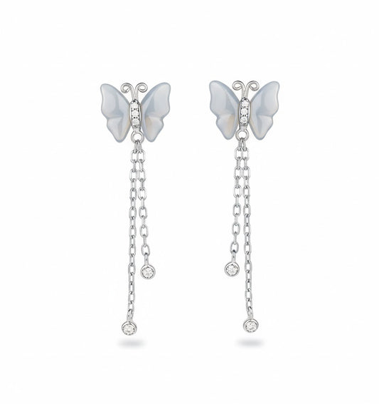 Rose Quartz Crystal Drop Earrings