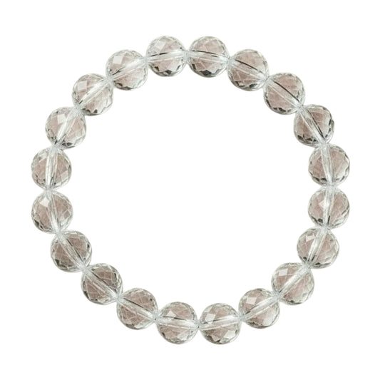 Faceted Clear Quartz Bracelet – Clarity, Focus & Light Energy