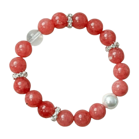 Rhodochrosite Crystal Bracelet