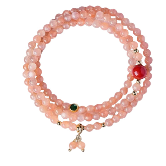 pink triple layer bracelet