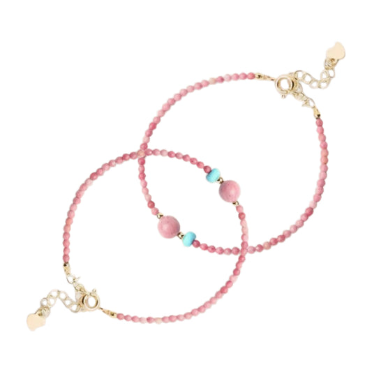 pink bracelet charm 2mm