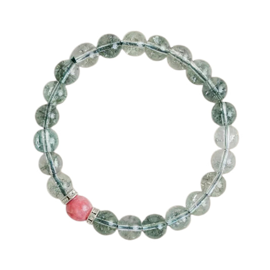 Green Phantom Quartz Crystal Bracelet – Clarity & Wealth