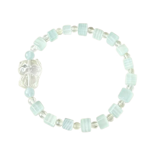 Yellow Citrine & Green Onyx Pixiu Bracelet