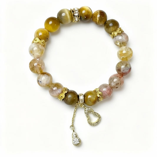 Natural Tiger’s Eye & Citrine Bracelet