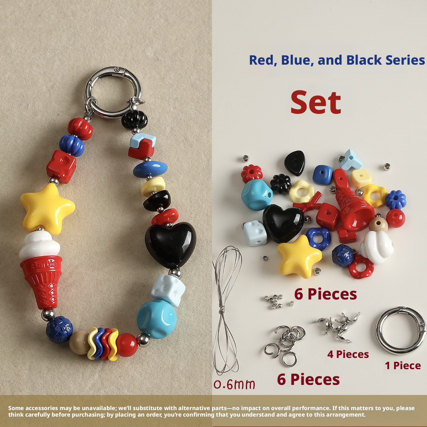 Aesthetic Coquette DIY Phone Strap Kit | Pastel Candy Enamel Bead Mix | Custom Pop Mart Mini Figure Bag Charm | Y2K Beaded Keychain Supplies | Personalized Gift for Blind Box Collectors
