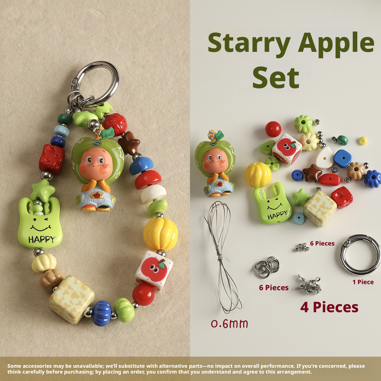 Aesthetic Coquette DIY Phone Strap Kit | Pastel Candy Enamel Bead Mix | Custom Pop Mart Mini Figure Bag Charm | Y2K Beaded Keychain Supplies | Personalized Gift for Blind Box Collectors