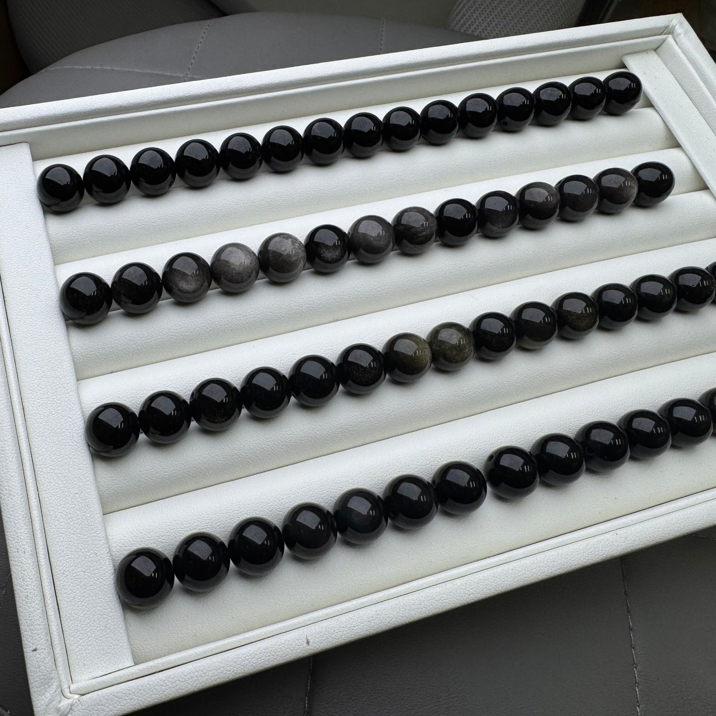 Natural Obsidian Beads: Golden, Silver & Black Sheen | DIY Accent Beads | SoulstoneHouse