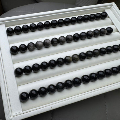 Natural Obsidian Beads: Golden, Silver & Black Sheen | DIY Accent Beads | SoulstoneHouse