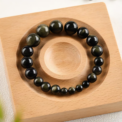 Nature Black Golden Sheen Obsidian