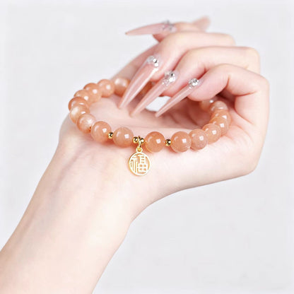 Orange Sunstone Bracelet
