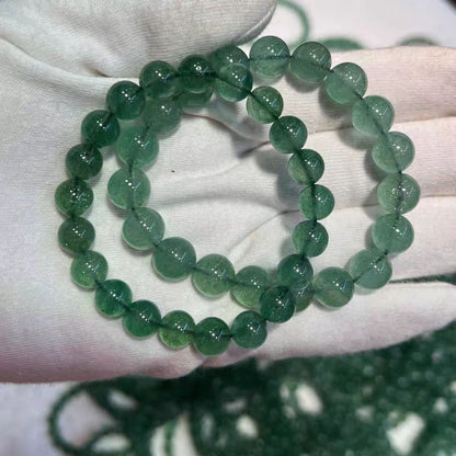 Green Strawberry Quartz Healing Bracelet – Calming & Heart Chakra Support