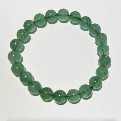 Green Strawberry Quartz Healing Bracelet – Calming & Heart Chakra Support