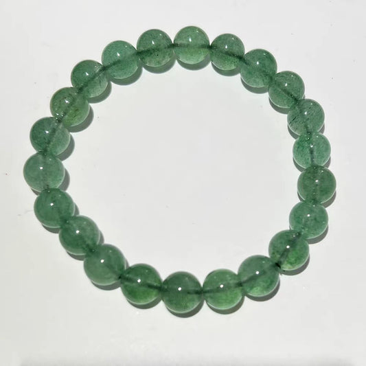 Green Strawberry Quartz Healing Bracelet – Calming & Heart Chakra Support