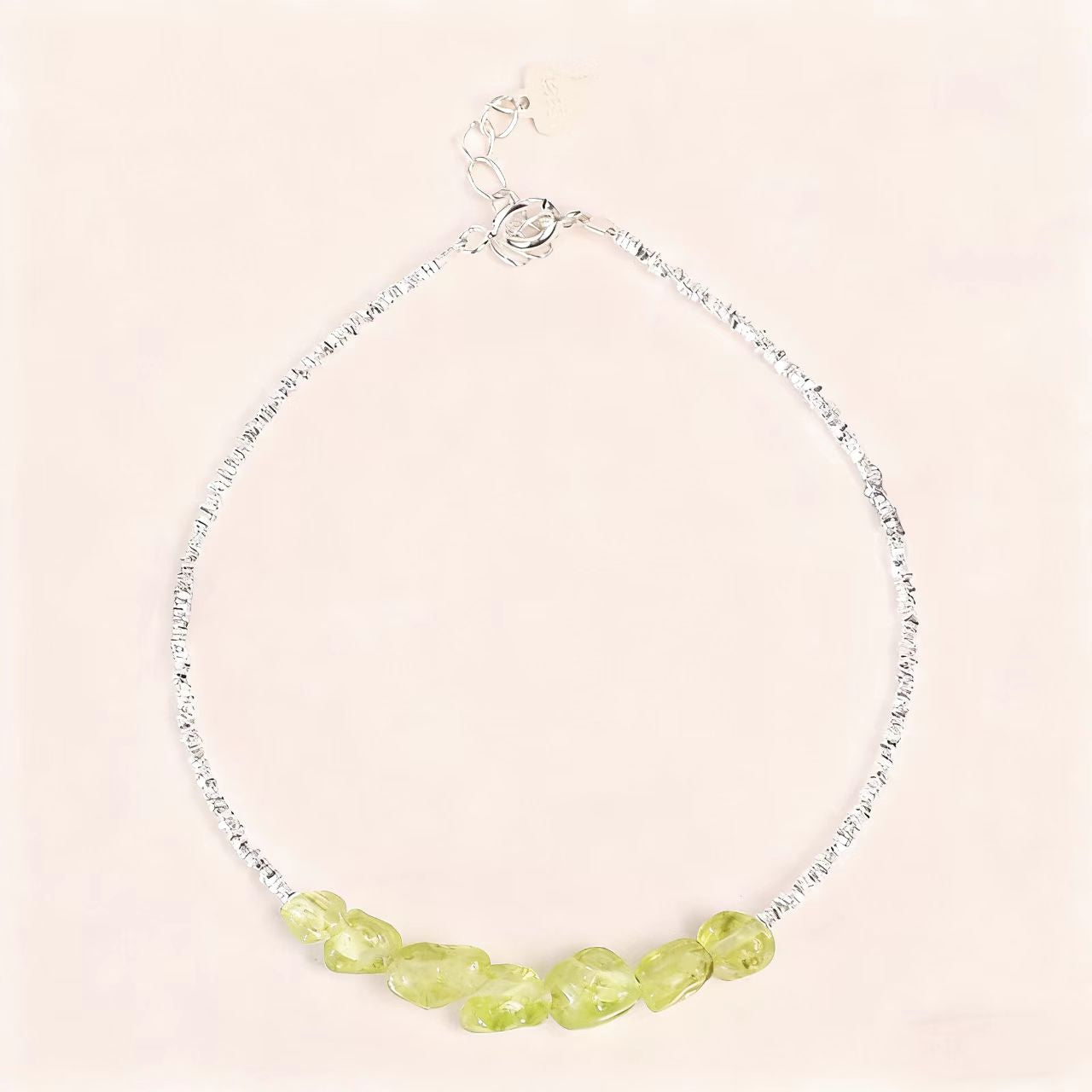 Natural Peridot Crystal Bracelet