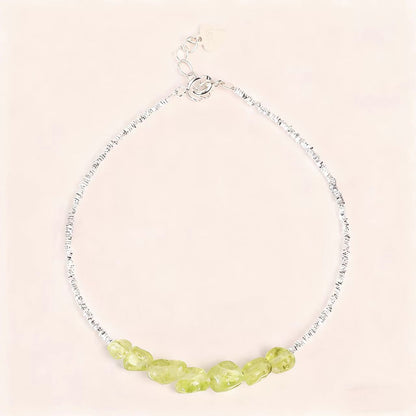 Natural Peridot Crystal Bracelet