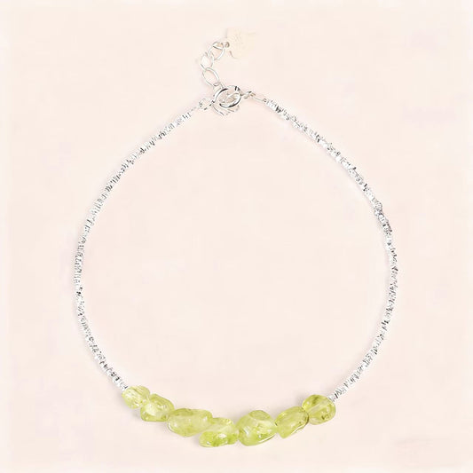 Natural Peridot Crystal Bracelet