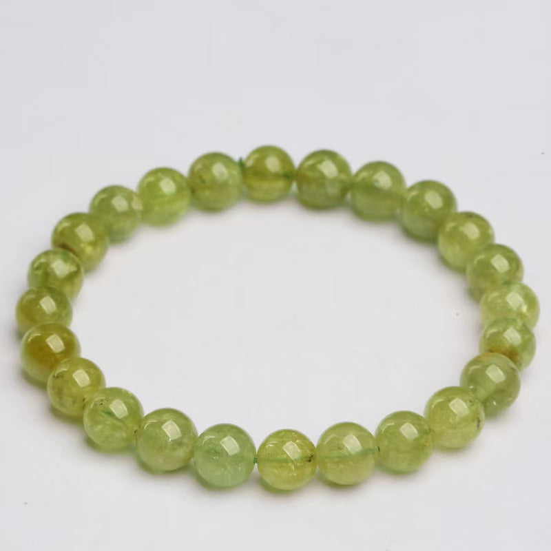 Natural Green Strawberry Quartz Bracelet – Crystal Healing Jewelry