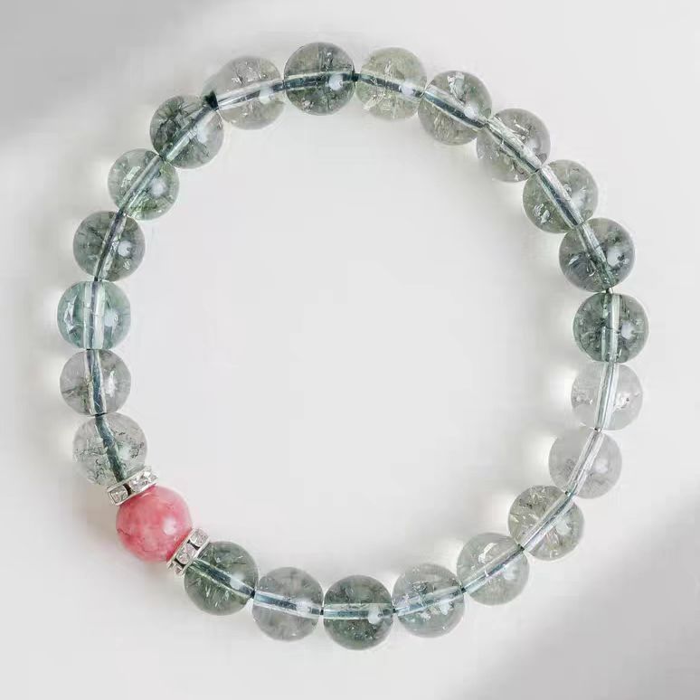 Green Phantom Quartz Crystal Bracelet – Clarity & Wealth