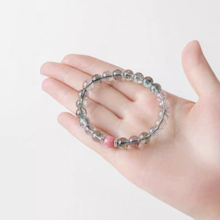 Green Phantom Quartz Crystal Bracelet – Clarity & Wealth