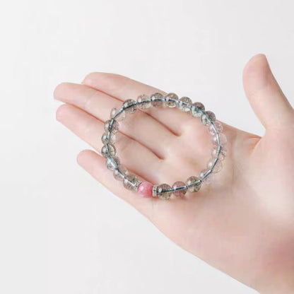 Green Phantom Quartz Crystal Bracelet – Clarity & Wealth