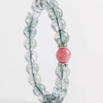 Green Phantom Quartz Crystal Bracelet – Clarity & Wealth