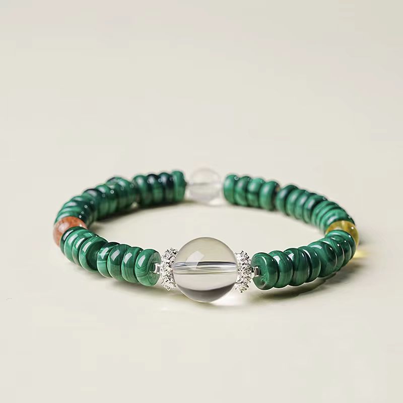 Natural Malachite & Multi-Stone Healing Bracelet – Grounding & Energy Boost