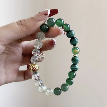 Malachite & Phantom Quartz Energy Bracelet