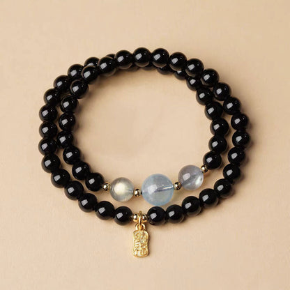 Green Aventurine Triple-Layer Bracelet