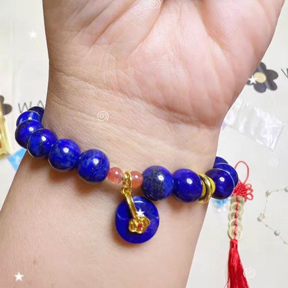 Lapis Lazuli Royal Blessing Bracelet | Wisdom & Protection Charm