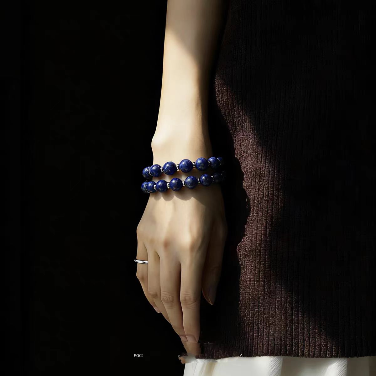 Lapis Lazuli Double Strand Healing Bracelet – Truth, Wisdom & Protection