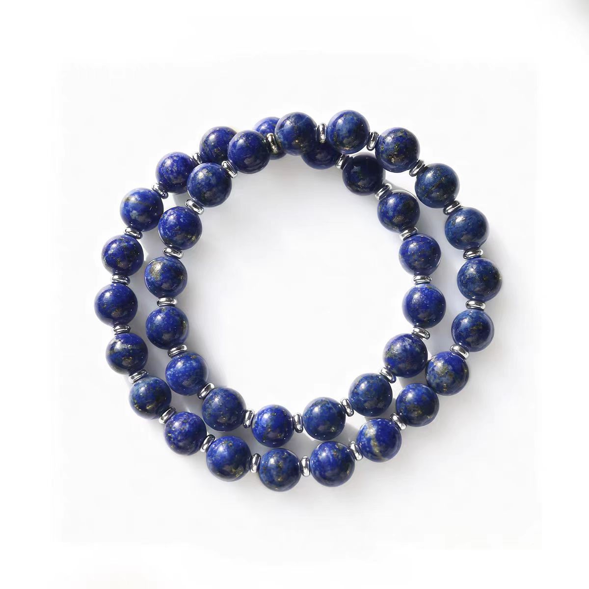 Lapis Lazuli Double Strand Healing Bracelet – Truth, Wisdom & Protection