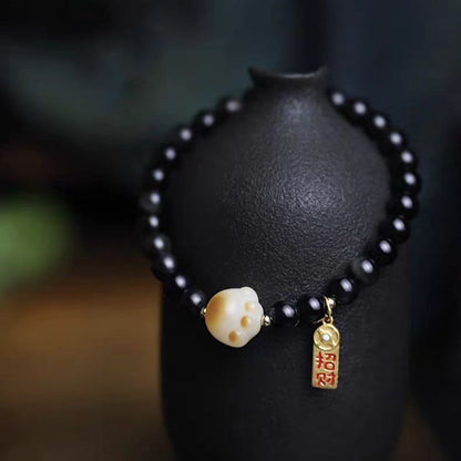 Wealth Paw Obsidian Bracelet – Attract Abundance &amp; Shield Negativity