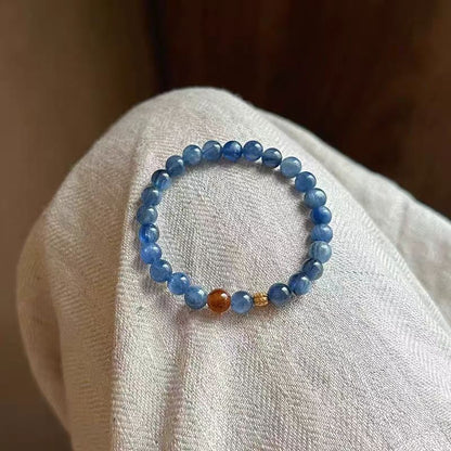 Celestial Calm” Blue Kyanite & Sunstone Energy Bracelet