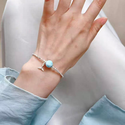 Larimar Mermaid Tail Bracelet – Calming Ocean Energy & Inner Peace