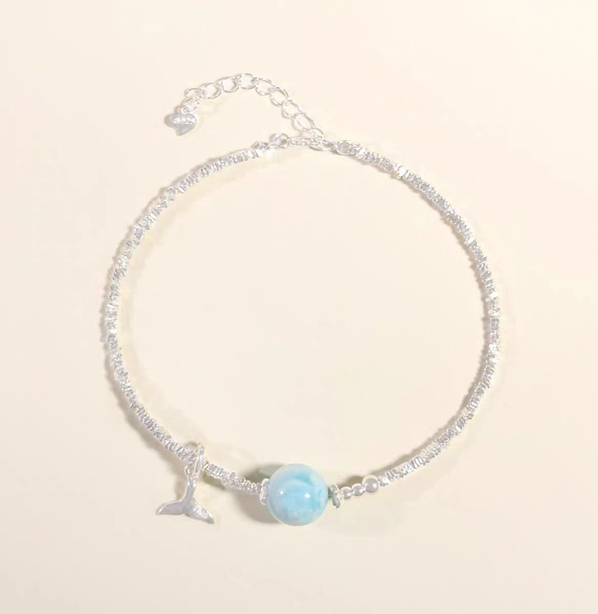 Larimar Mermaid Tail Bracelet – Calming Ocean Energy & Inner Peace