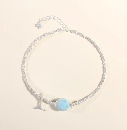 Larimar Mermaid Tail Bracelet – Calming Ocean Energy & Inner Peace