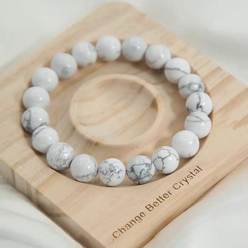 White Howlite Crystal Healing Bracelet – Calm & Clarity