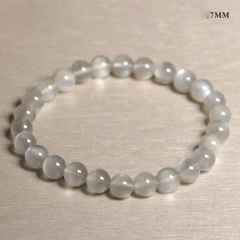 White Moon Cat's Eye Crystal Healing Bracelet – Calming & Intuition Enhancer