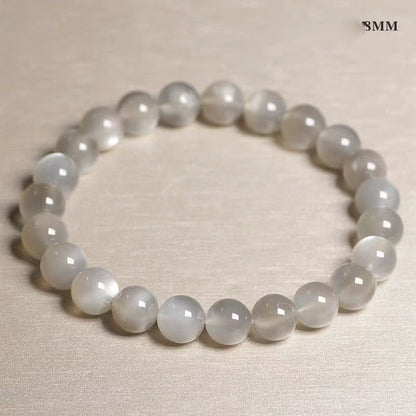 White Moon Cat's Eye Crystal Healing Bracelet – Calming & Intuition Enhancer
