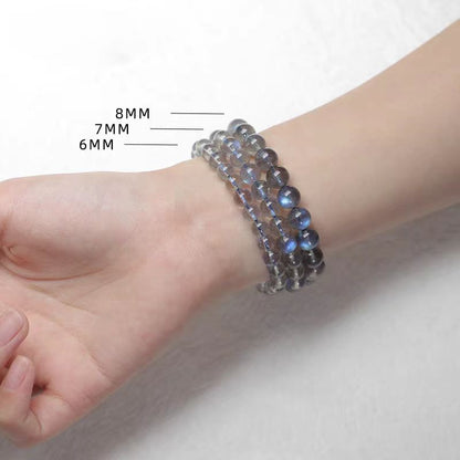 Gray Moonstone Crystal Healing Bracelet – Calming & Intuitive Energy